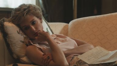 First-look image of Elizabeth Debicki as Princess Diana in season five of The Crown. Pic: Netflix
